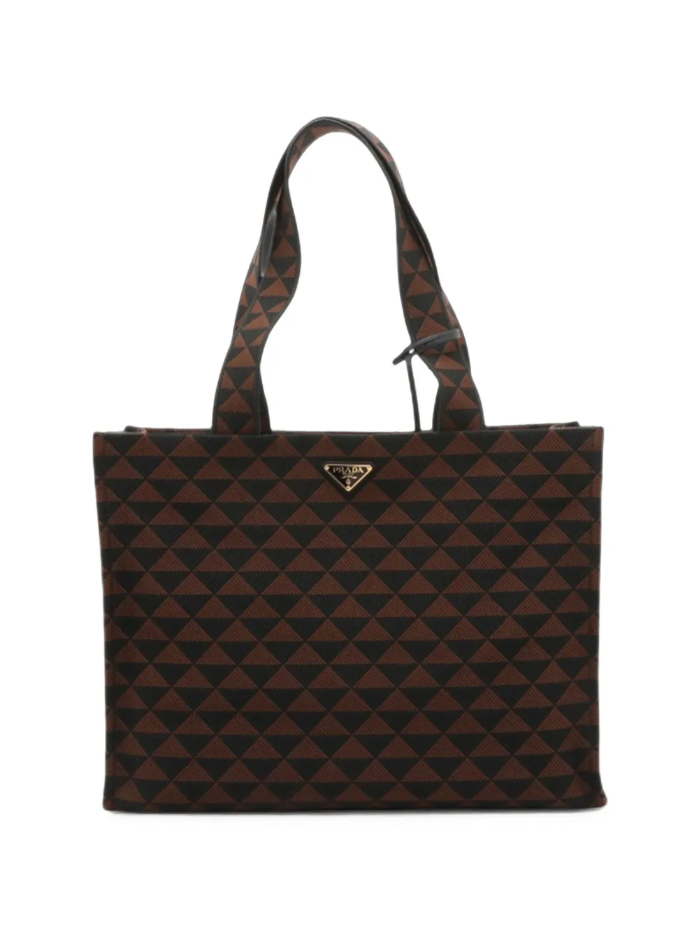 Prada Pre-Owned 2000-2013 Canvas Triangolo Symbole Shopping tote bag - Marrone