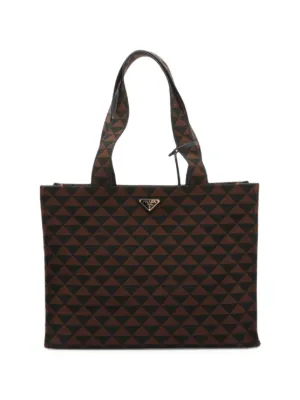 Prada Pre-Owned 2013-2025 Jacquard Triangolo Symbole Shopping Tote