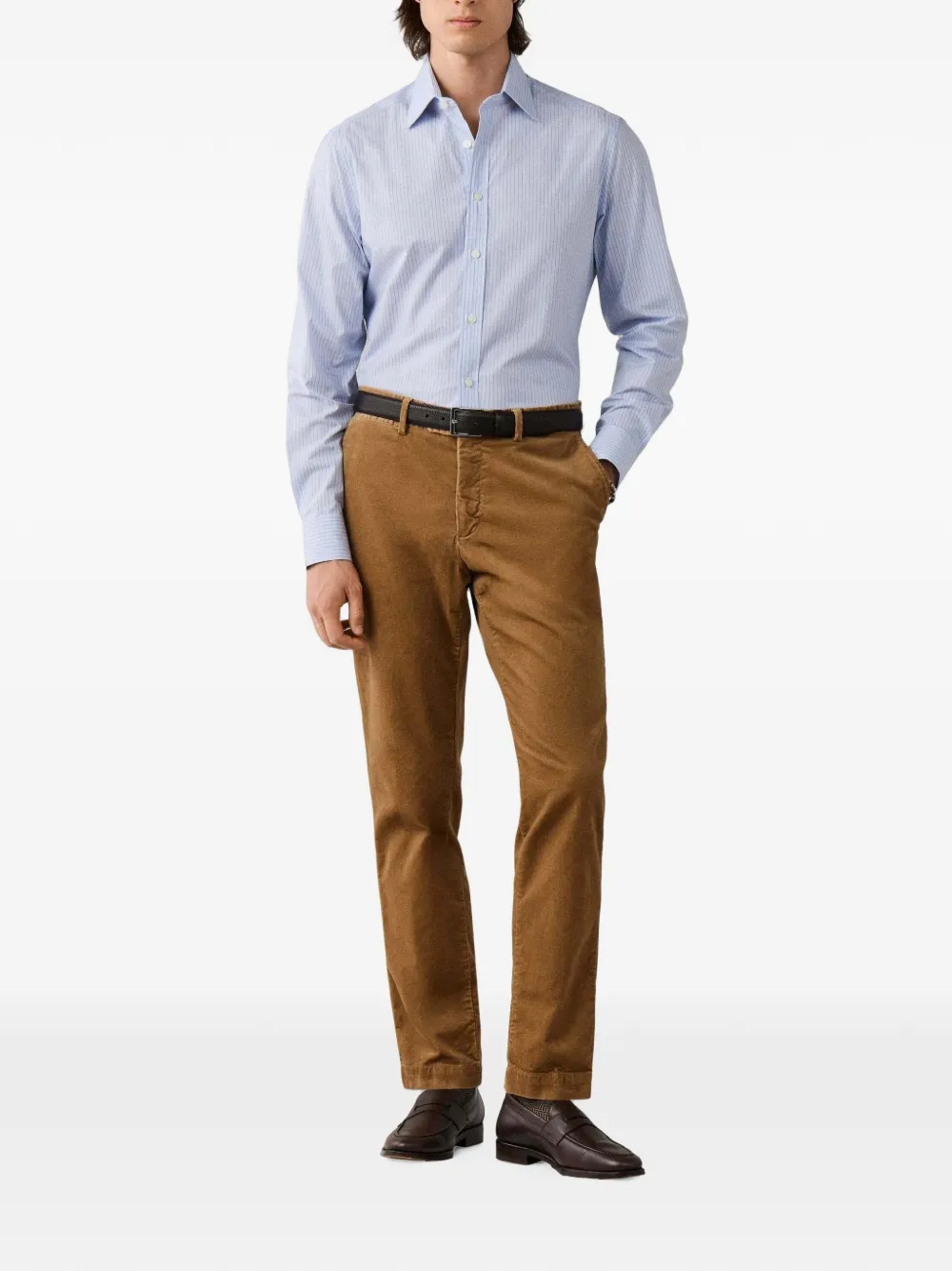 Hackett London Pimlico geruit katoenen overhemd Blauw