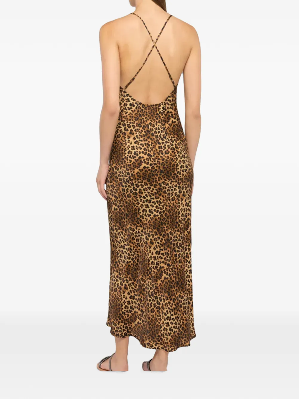 MC2 Saint Barth Maxi-jurk met luipaardprint Beige