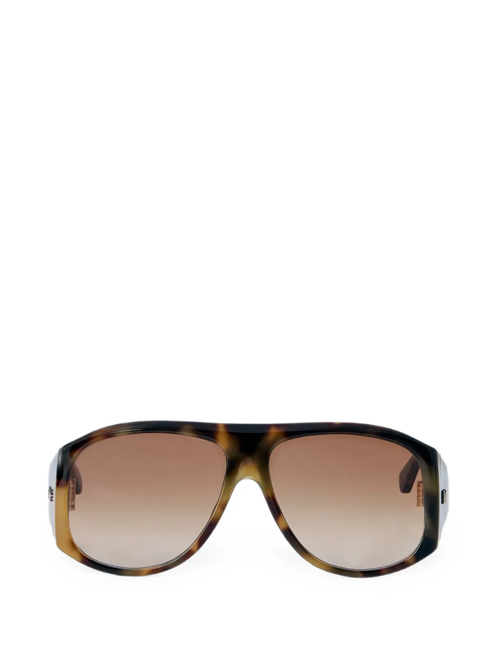 Chloé gradient-lens logo-hinge sunglasses - Marrone