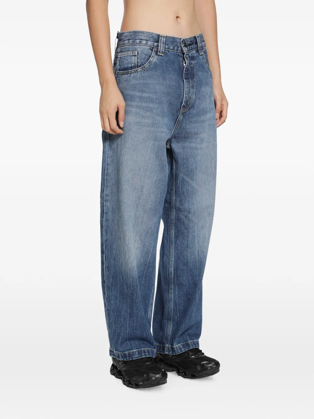 Carhartt WIP Jeans met logopatch Blauw