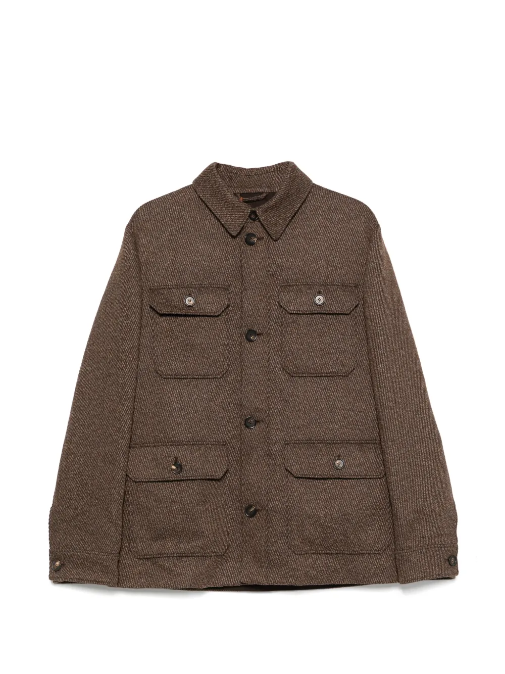 Loro Piana Andover button-up jacket Bruin