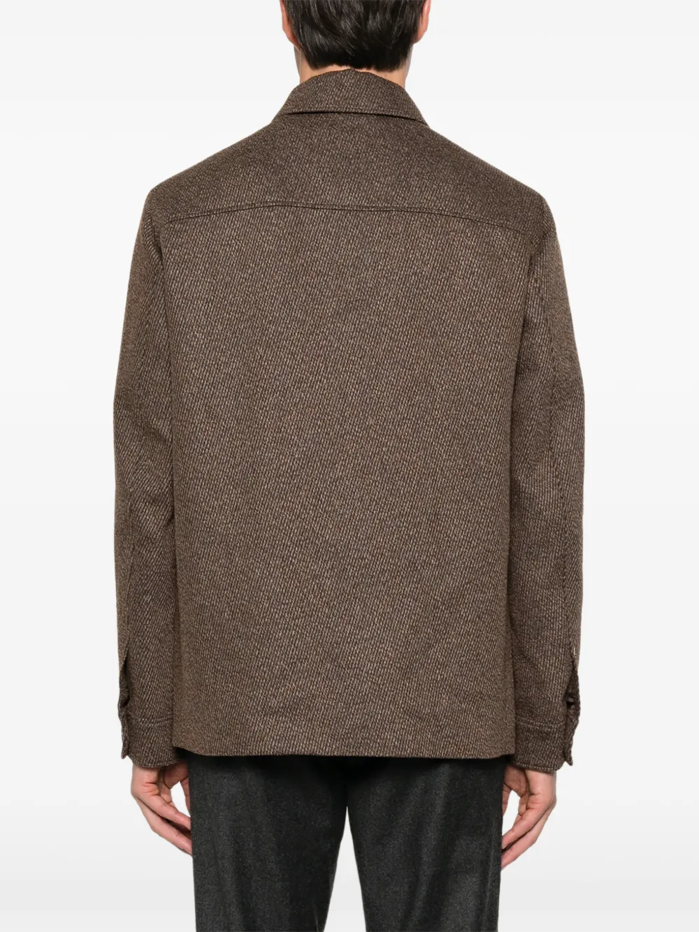 Loro Piana Andover button-up jacket Bruin