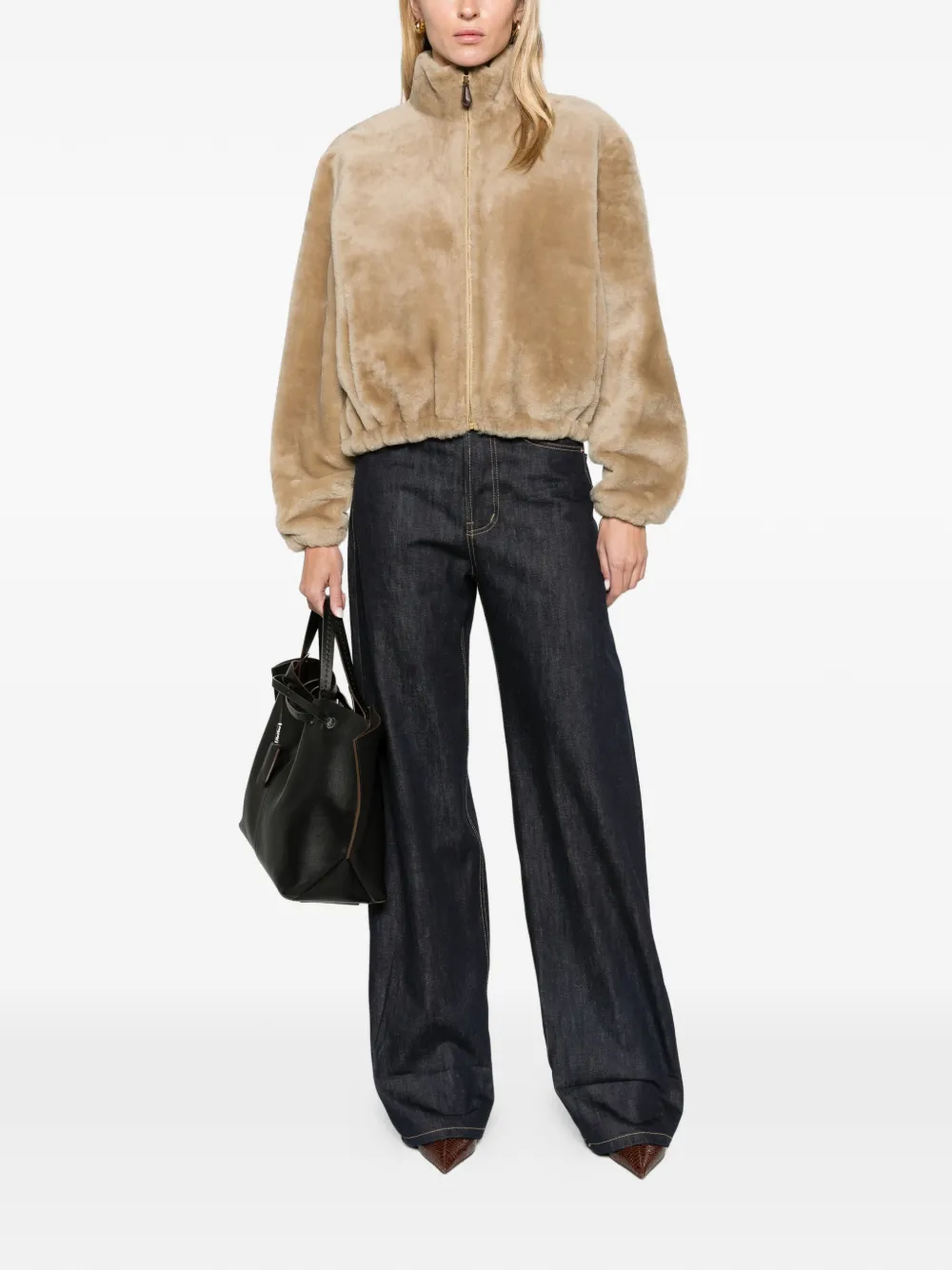Loro Piana bomber shearling jacket Bruin