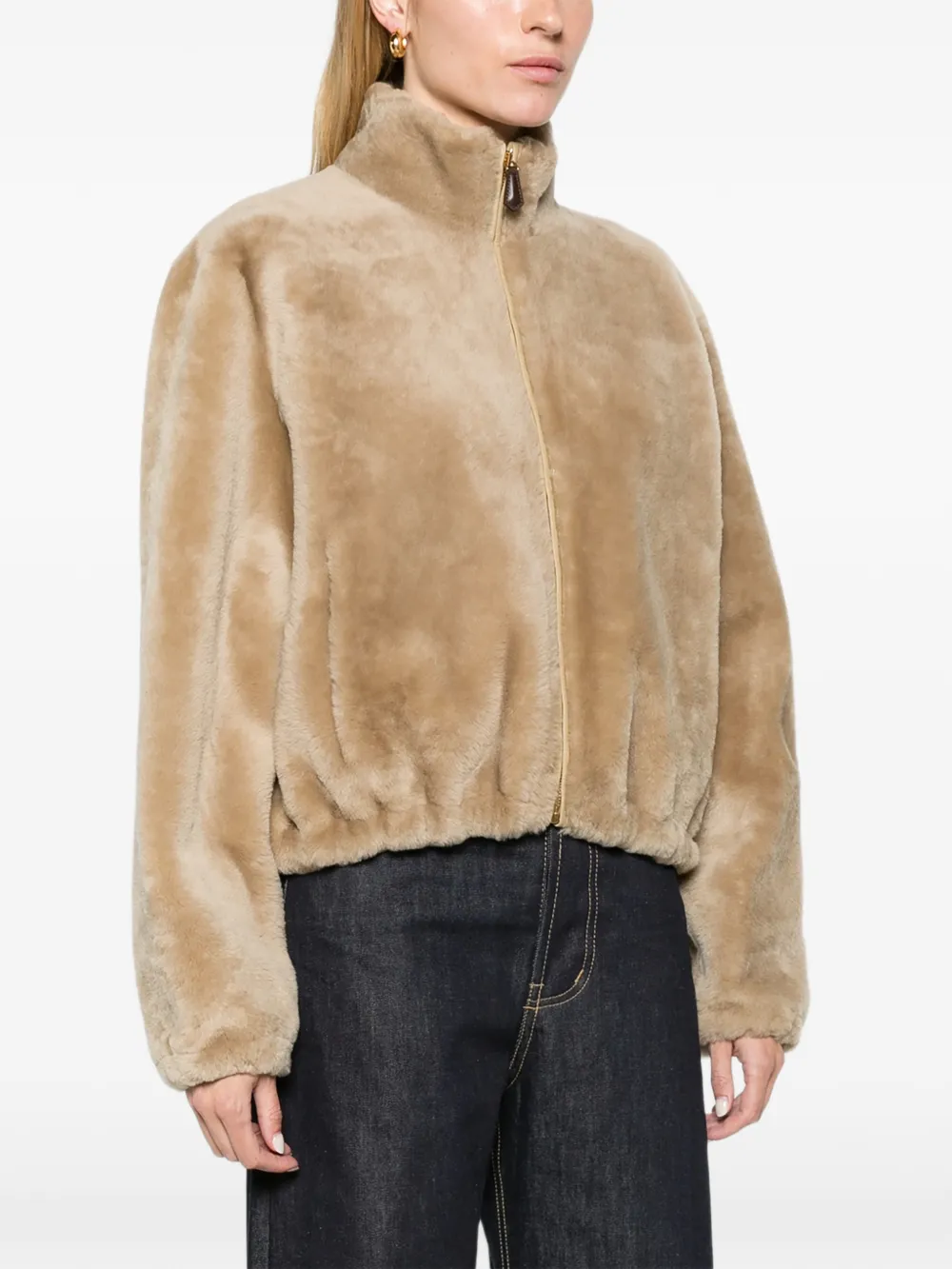 Loro Piana bomber shearling jacket Bruin