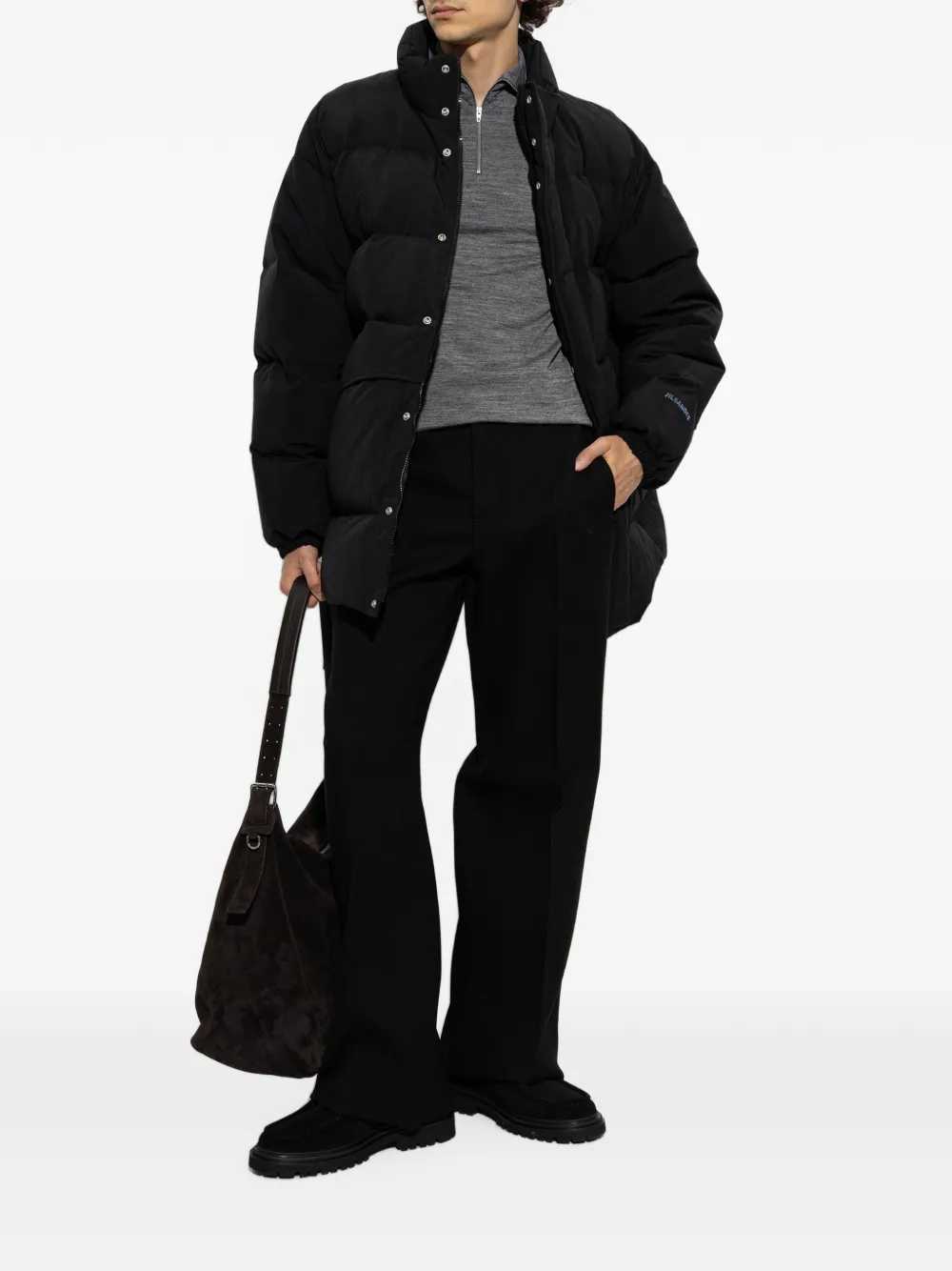 Jil Sander Gewatteerde jas Zwart