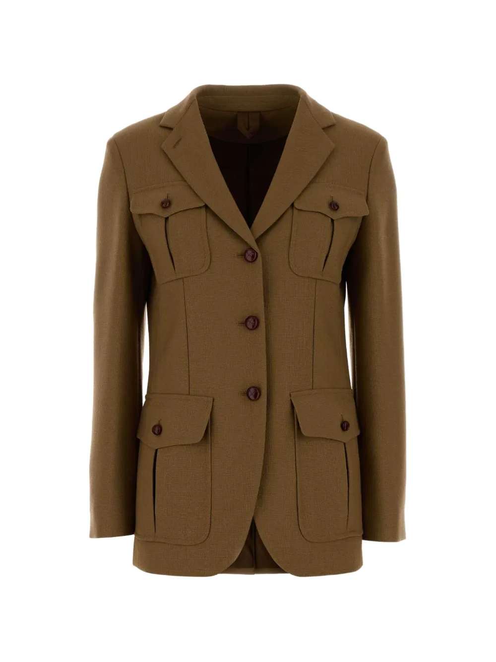 Max Mara slub wool blazer - Braun