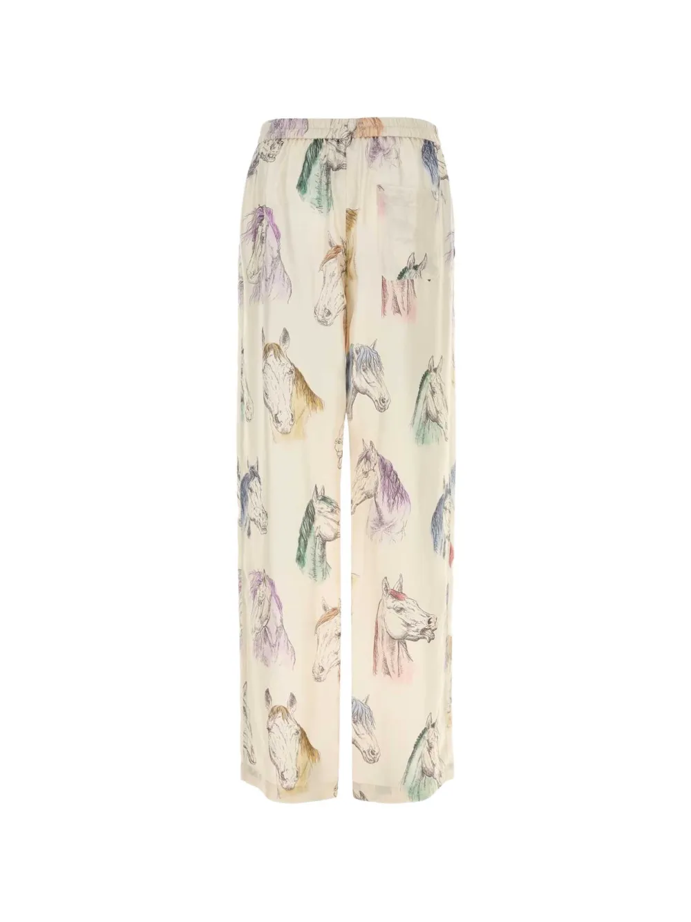 Moschino Straight broek met paardenprint Beige