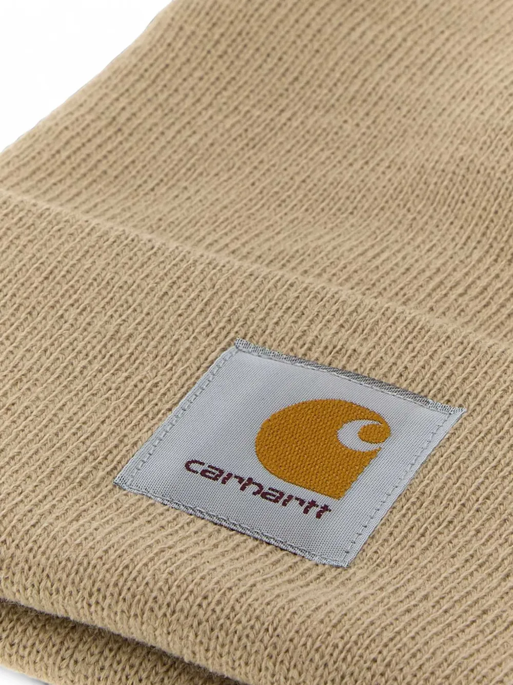 Carhartt WIP Gebreide muts met logopatch Beige