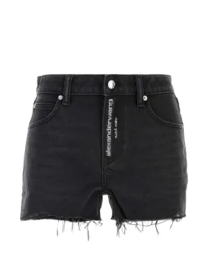 Alexander Wang ロゴウエスト ミニショートパンツ | グレー | FARFETCH JP
