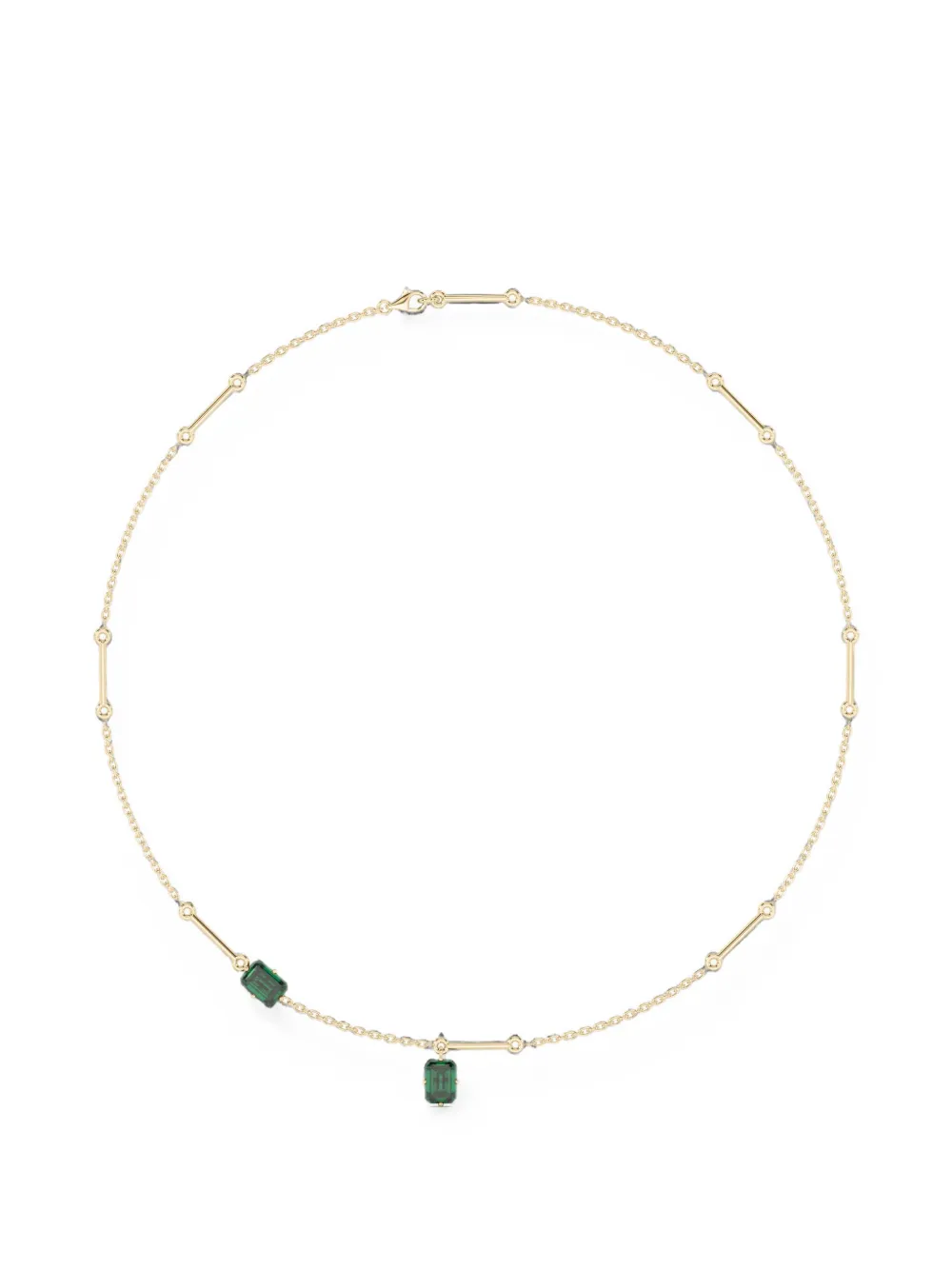 SOLO for diamonds Evergreen emerald-embellished necklace - Gold