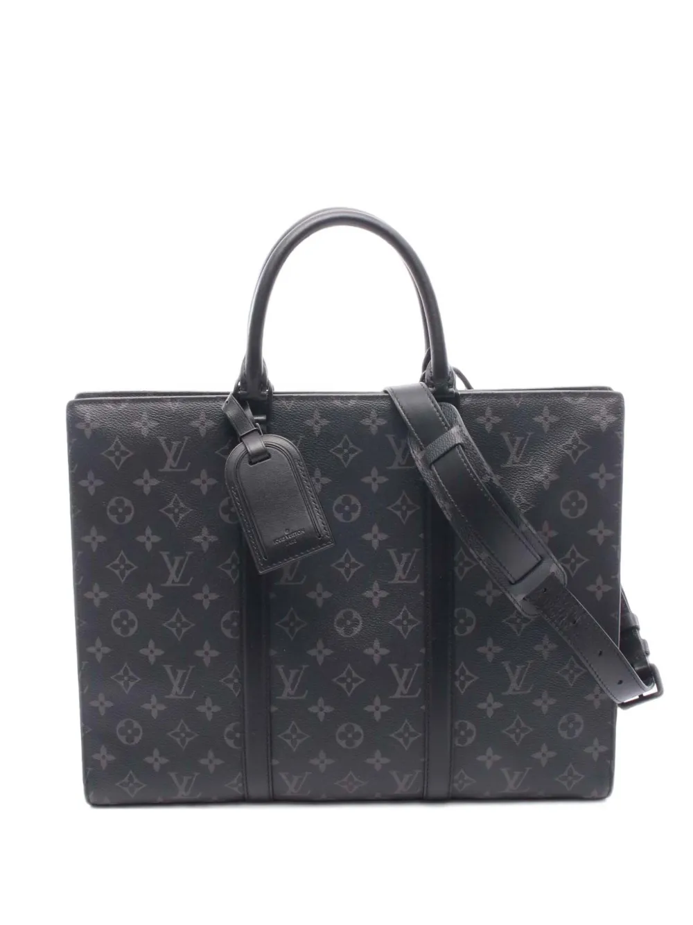 Louis Vuitton Pre-Owned 2020 Eclipse Sac Plat Satchel-Tasche mit Monogramm - Schwarz