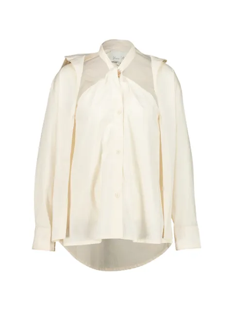 Johanna Ortiz bow-neck layered-effect shirt
