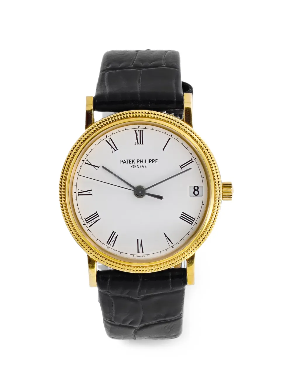 Patek Philippe Pre-Owned Calatrava Clous de Paris Armbanduhr 33mm - Weiß