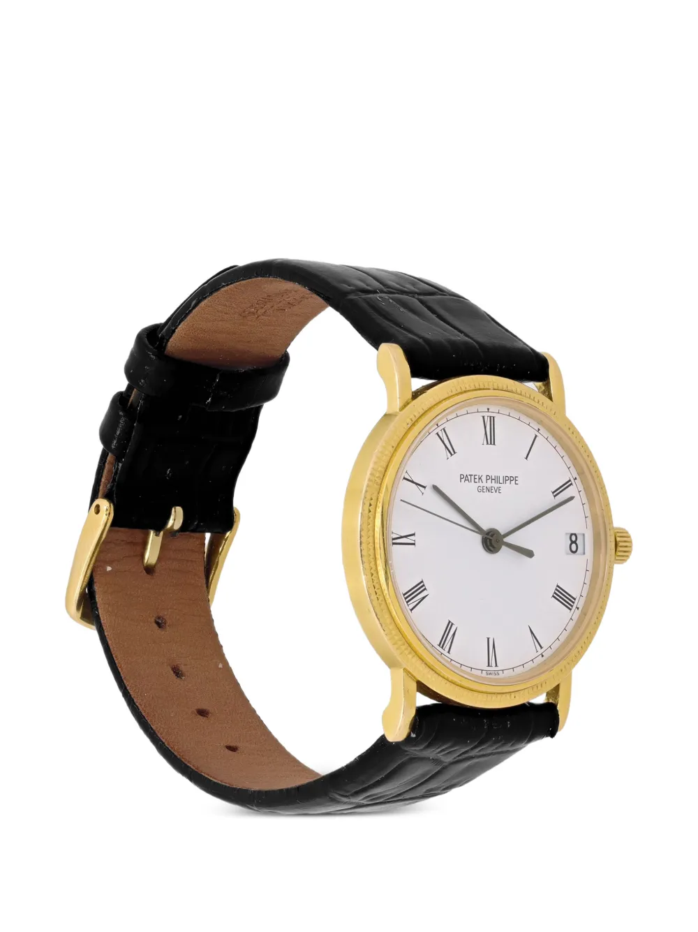 Patek Philippe Pre-owned Calatrava Clous De Paris 33mm Watch in White, view 3