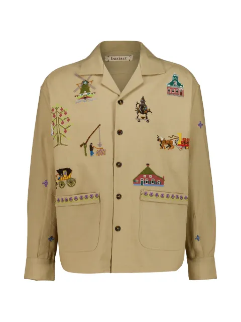 Baziszt Tusken embroidered cotton overshirt