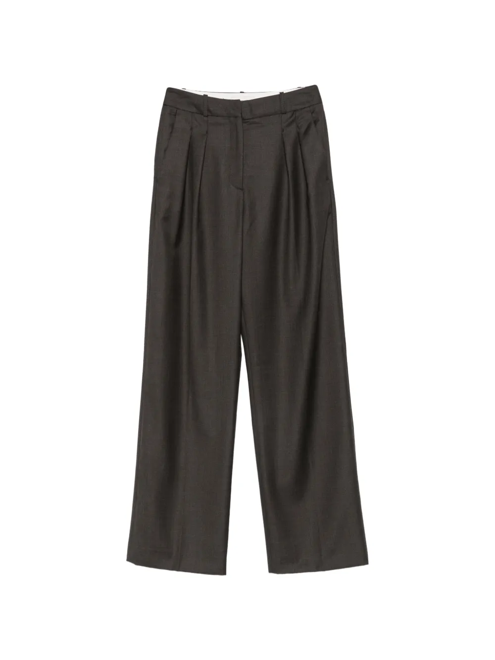LouLou de Saison Straight-Leg-Hose mit Falten - Braun