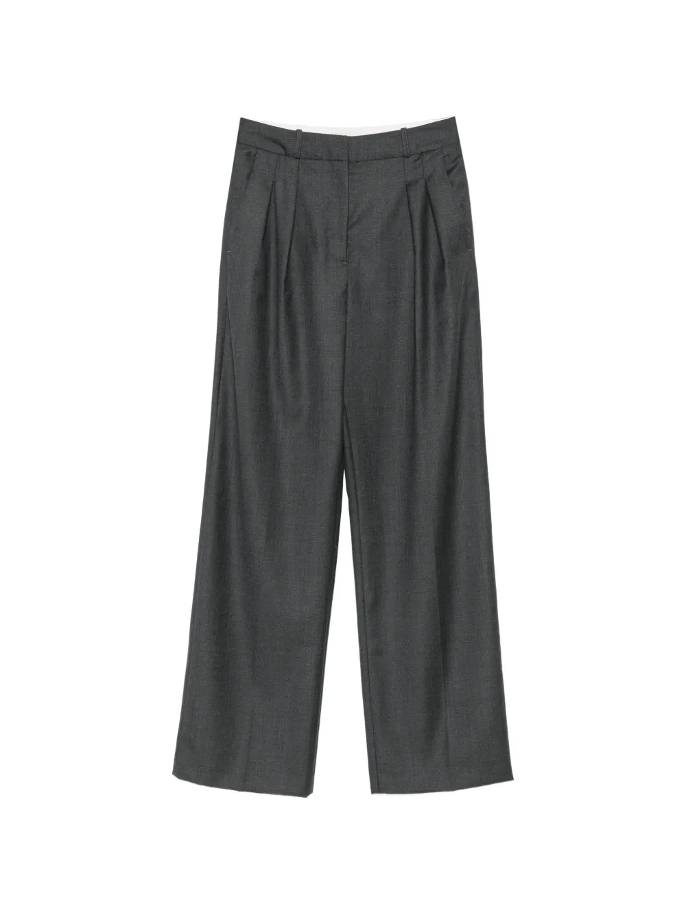 LouLou de Saison Wide-Leg-Hose mit Bundfalten - Grau