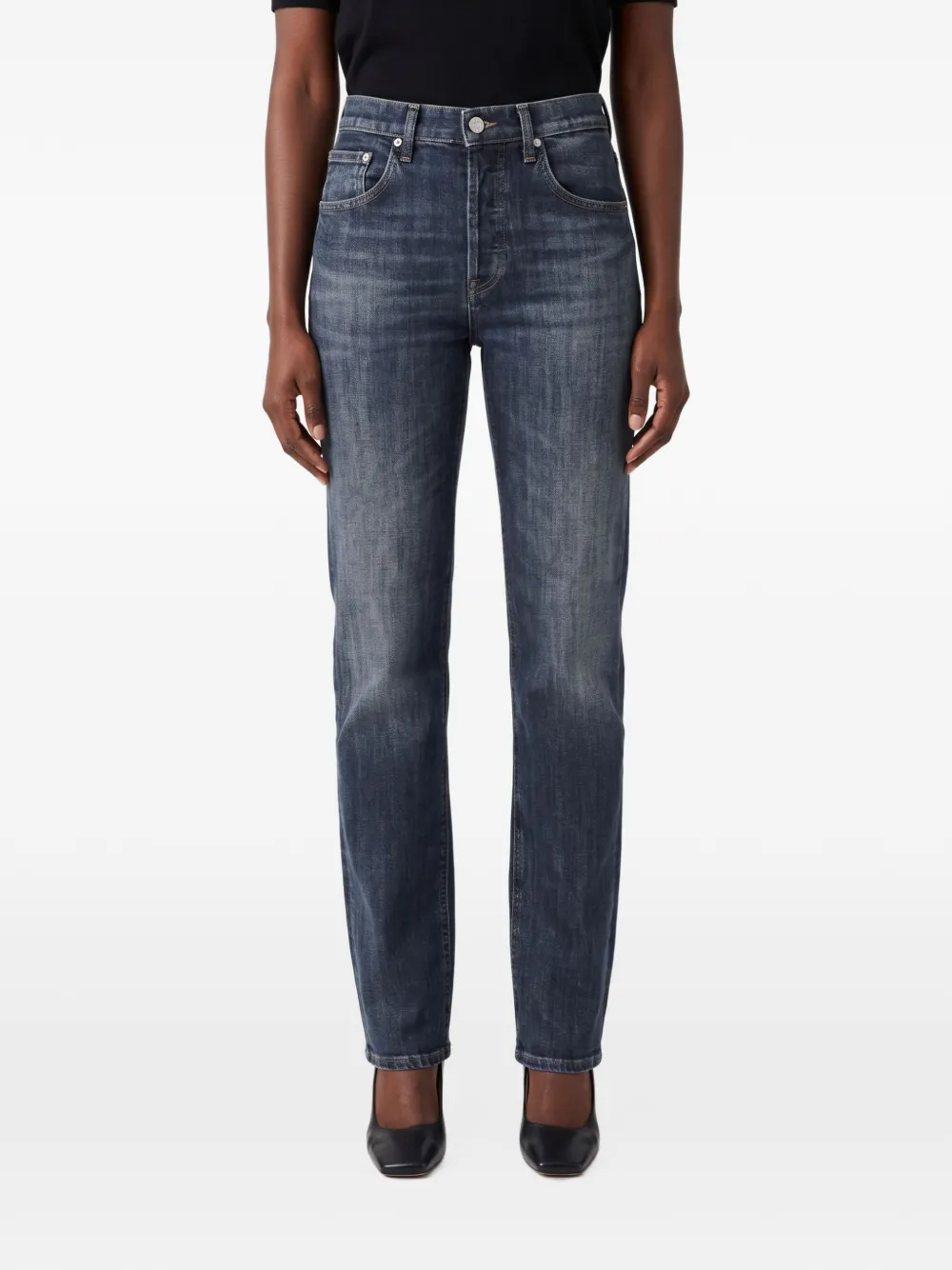 DONDUP Jacklyn faded straight-leg jeans Blauw