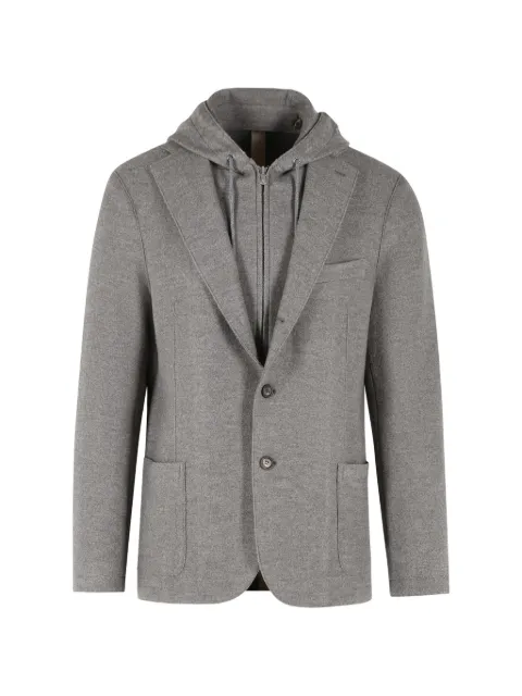 Eleventy hooded single-breasted blazer