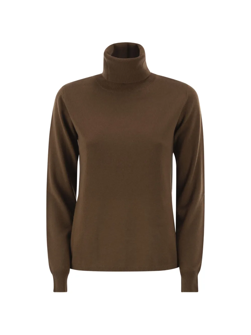 Max Mara roll-neck fine-knit sweater - Marrone