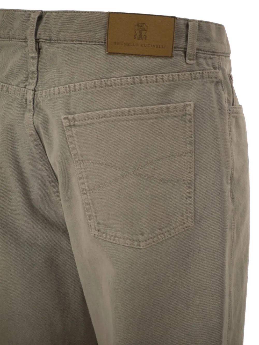 Brunello Cucinelli tapered five-pocket jeans Bruin