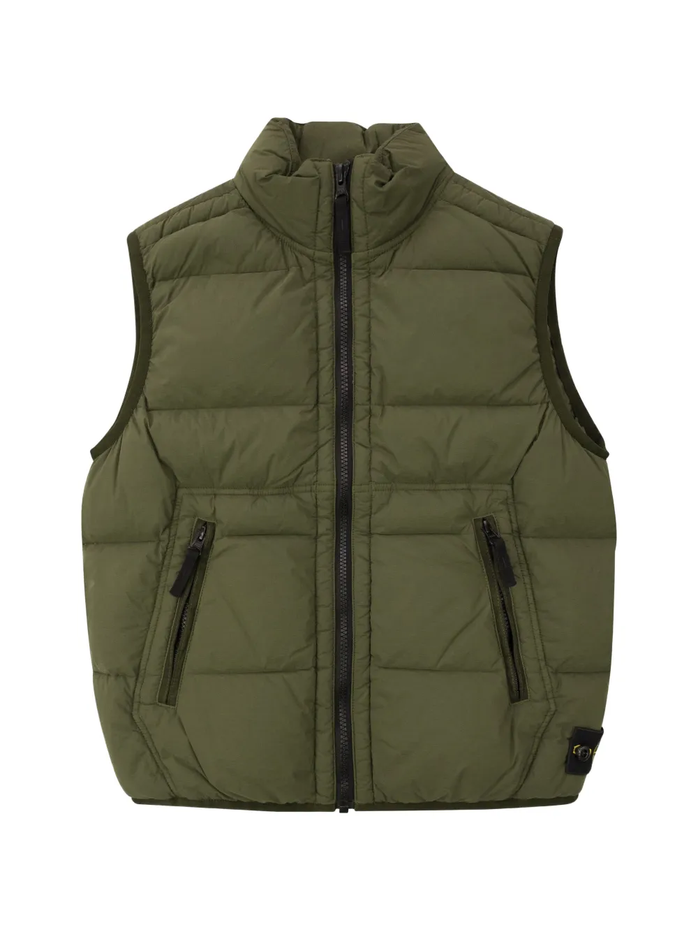 Stone Island Junior Compass-badge quilted gilet - Grün