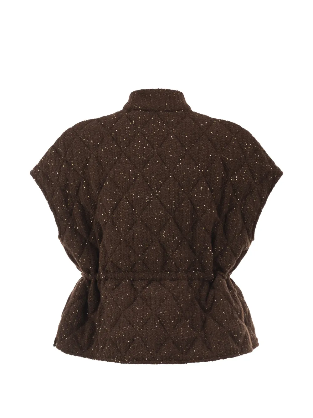 Fabiana Filippi sequin-embellished quilted gilet Bruin
