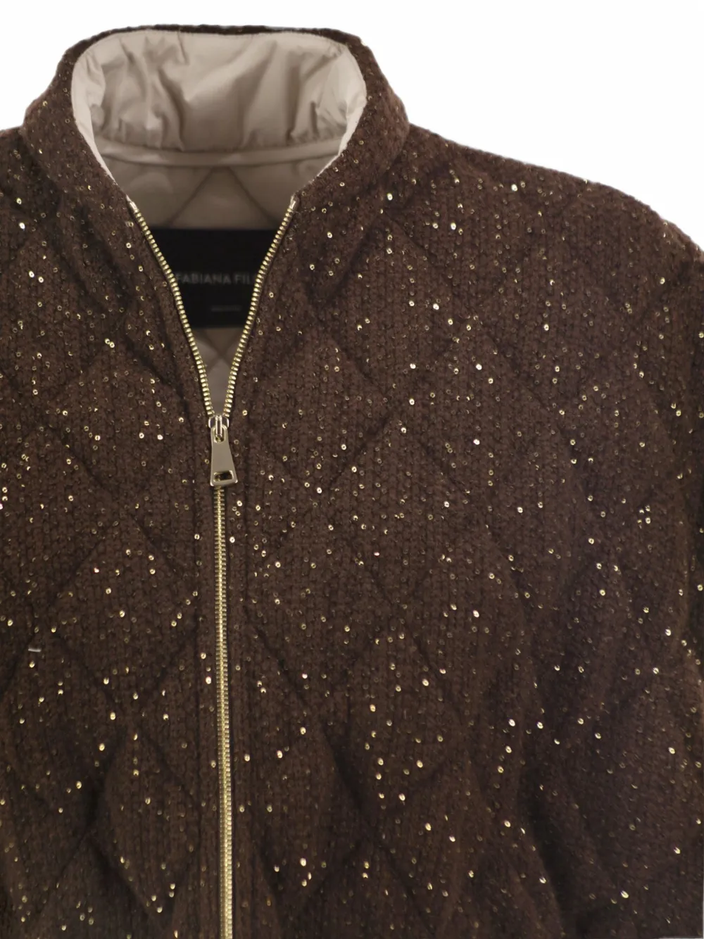 Fabiana Filippi sequin-embellished quilted gilet Bruin