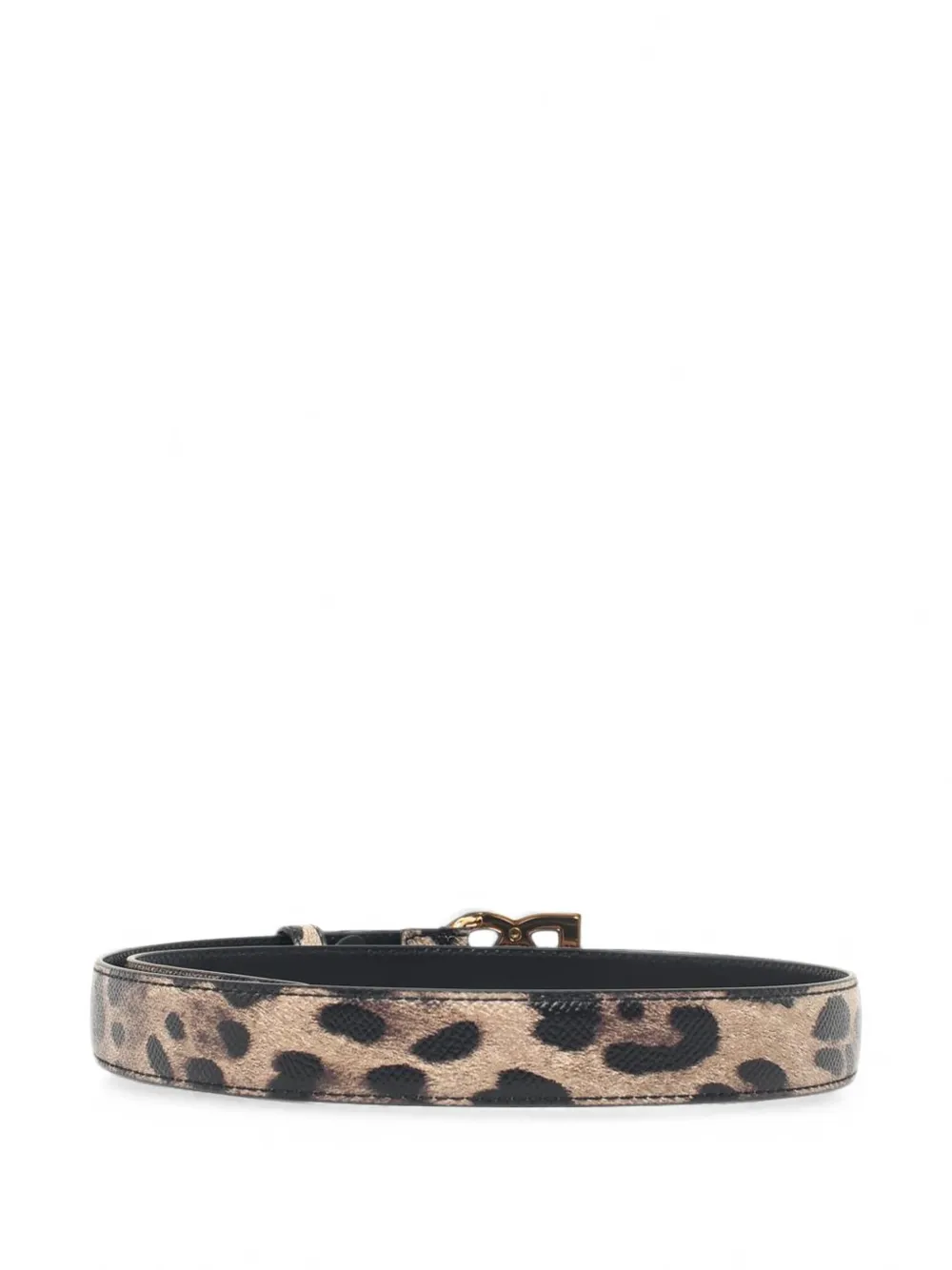 Dolce & Gabbana Riem met luipaard-print en logo-plakkaat Beige