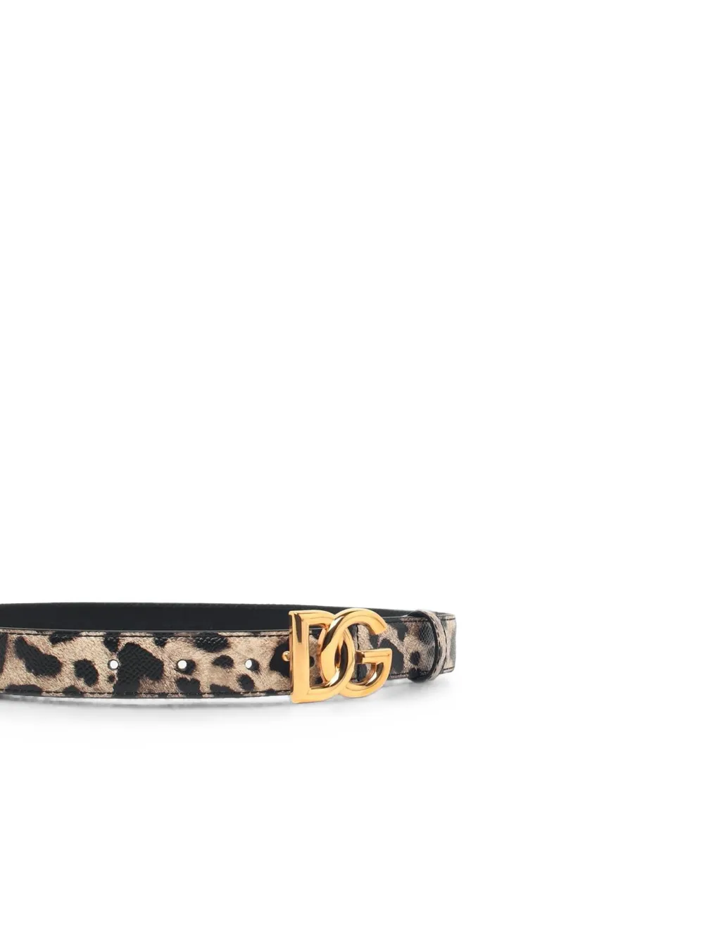 Dolce & Gabbana Riem met luipaard-print en logo-plakkaat Beige