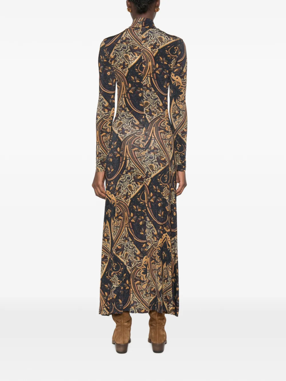 Ulla Johnson Ida maxi-jurk met paisley-print en ruches Blauw