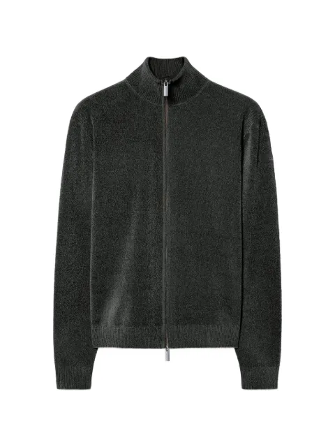 RRD velvet-effect zip-up sweater