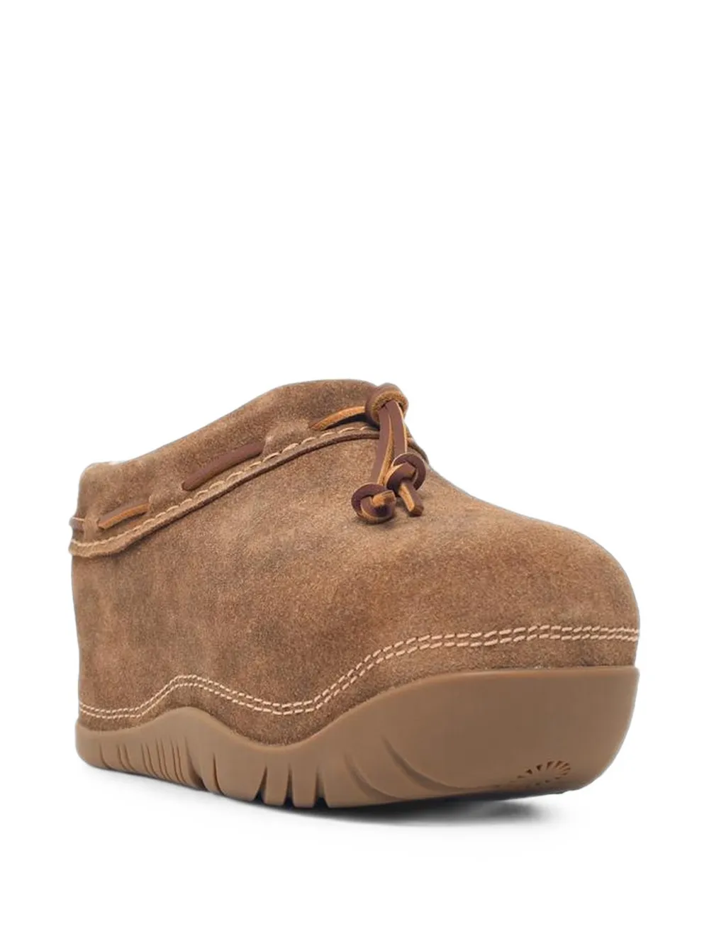 UGG leather-lace platform slippers Bruin