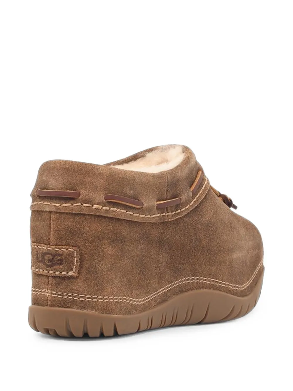 UGG leather-lace platform slippers Bruin