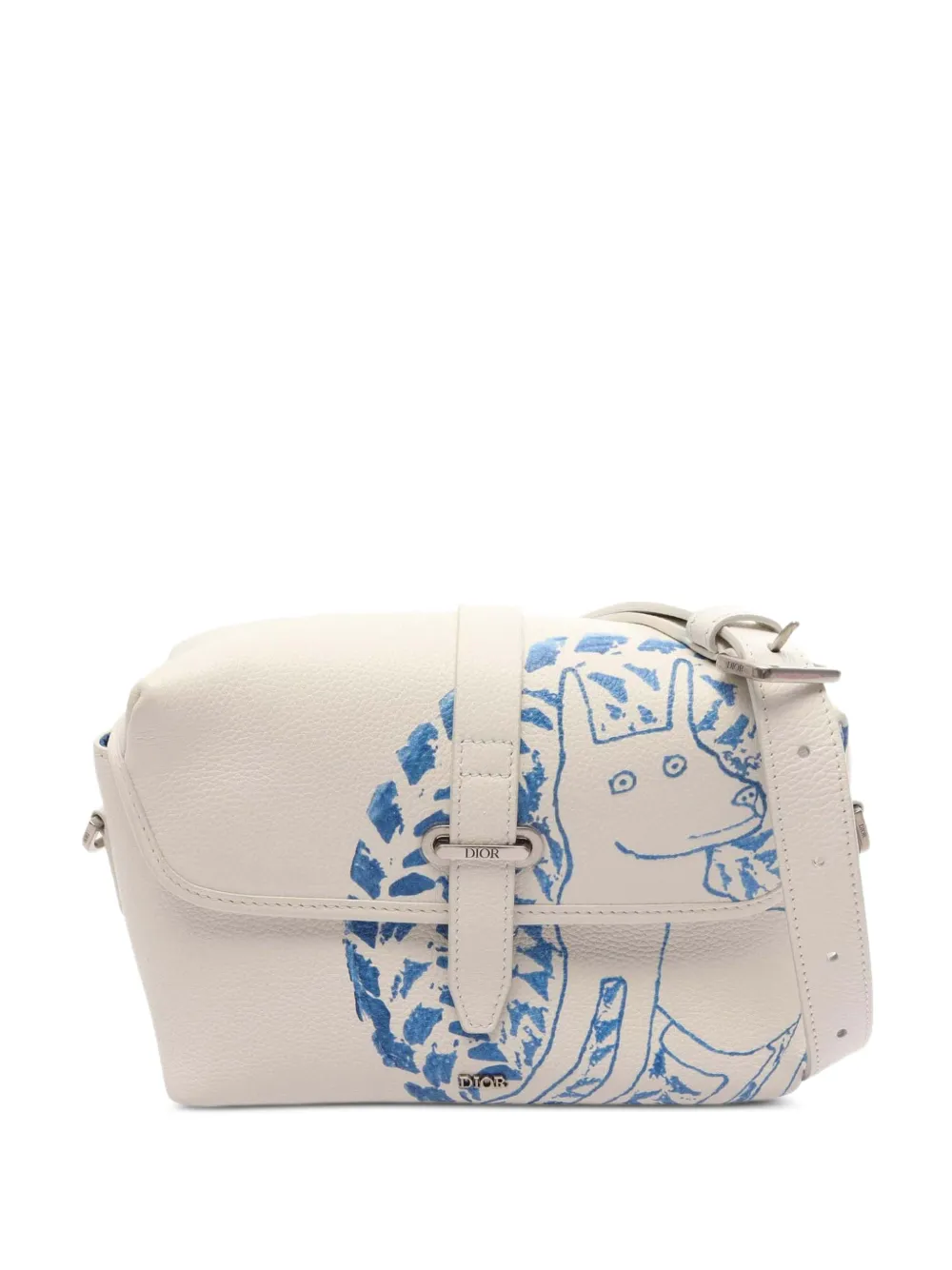 Christian Dior Pre-Owned sacoche Nel en cuir (2010-2026) - Blanc Christian Dior Pre-Owned sacoche Nel en cuir (2010-2026) - Blanc
