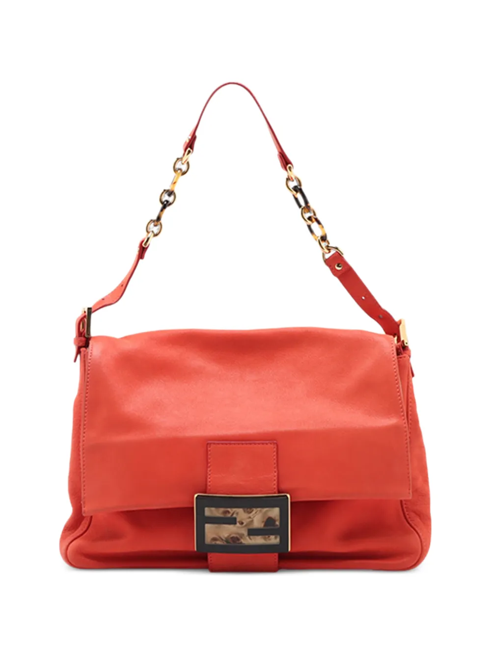 Fendi Pre-Owned 2000-2010 Shimmer Leather Mamma Forever shoulder bag - Rosso