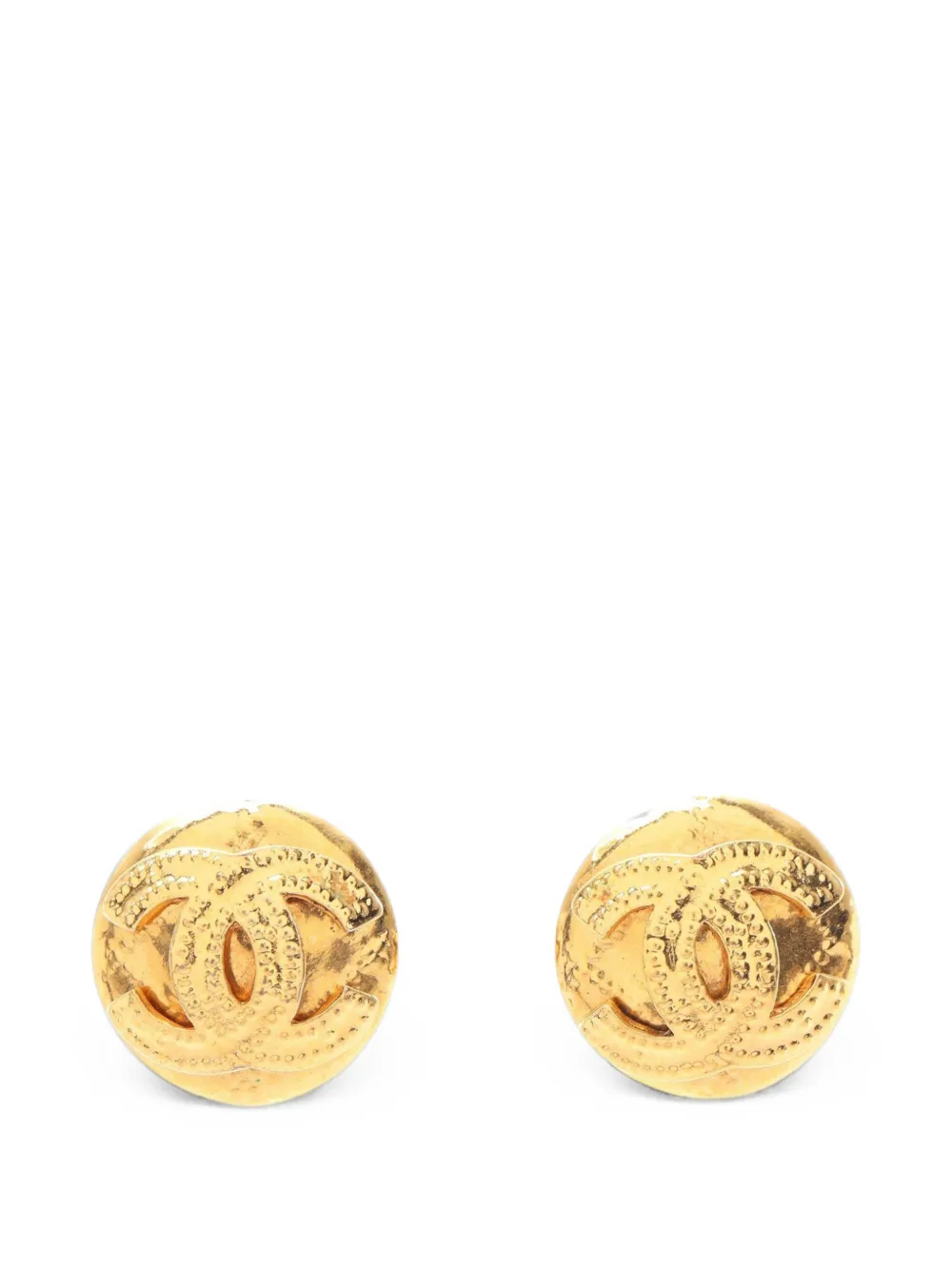CHANEL Pre-Owned boucles d'oreilles en plaqué or à logo CC (1994)