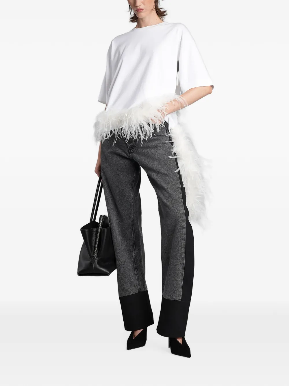DARKPARK Smith feather-trim T-shirt