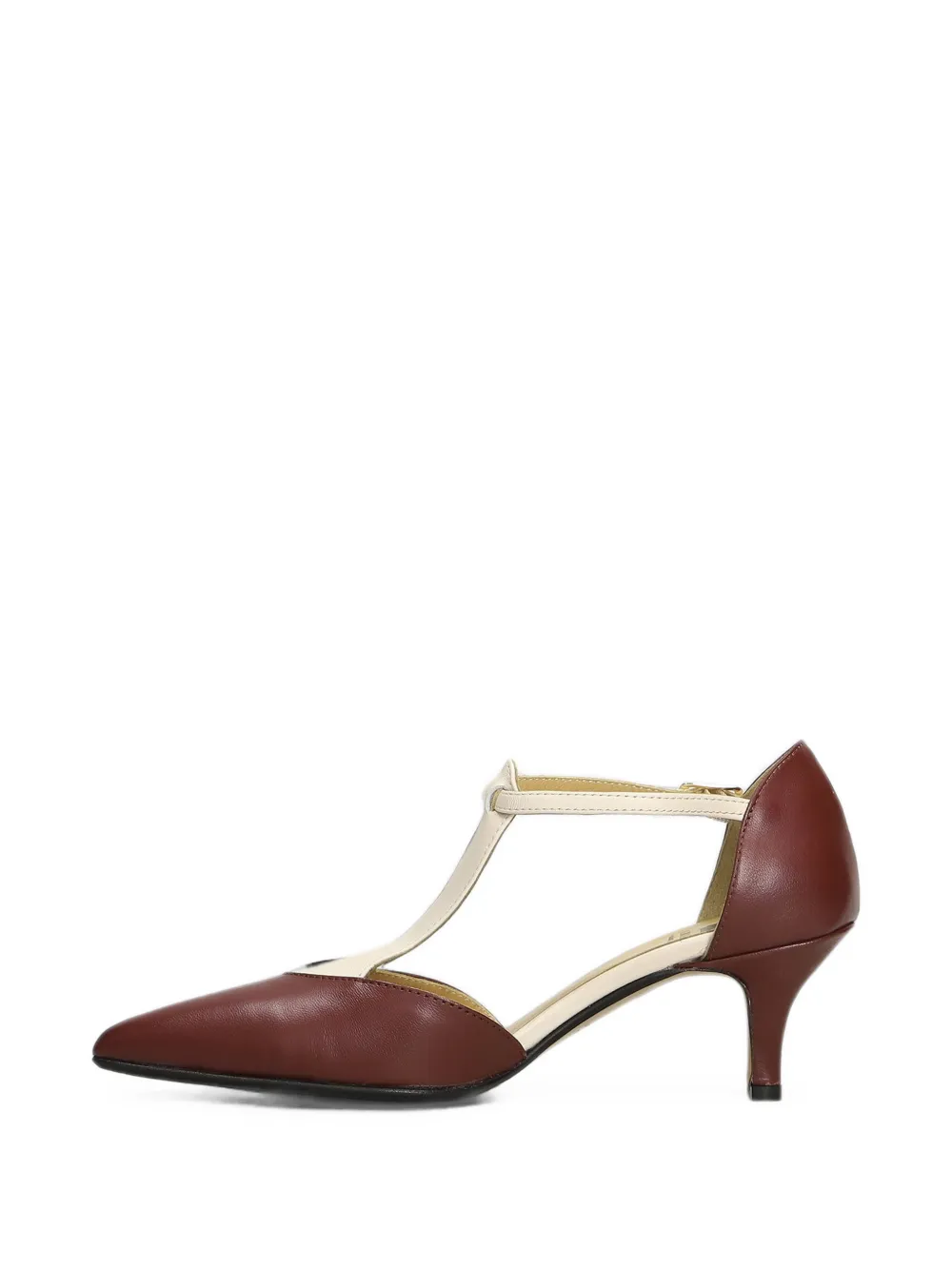 L Arianna T-bar pointed-toe pumps Bruin