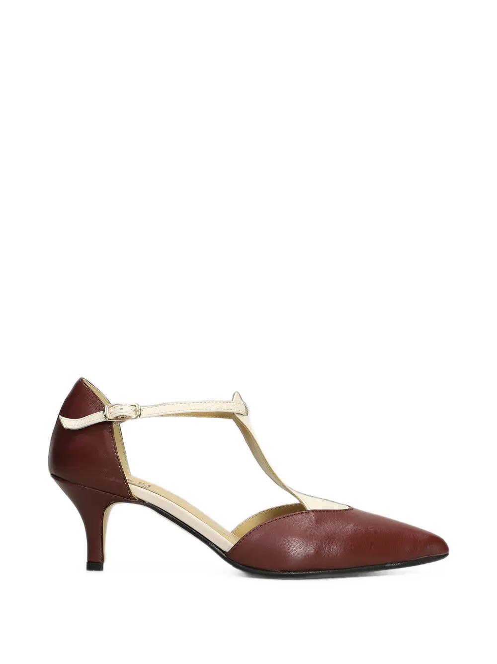 L Arianna T-bar pointed-toe pumps Bruin