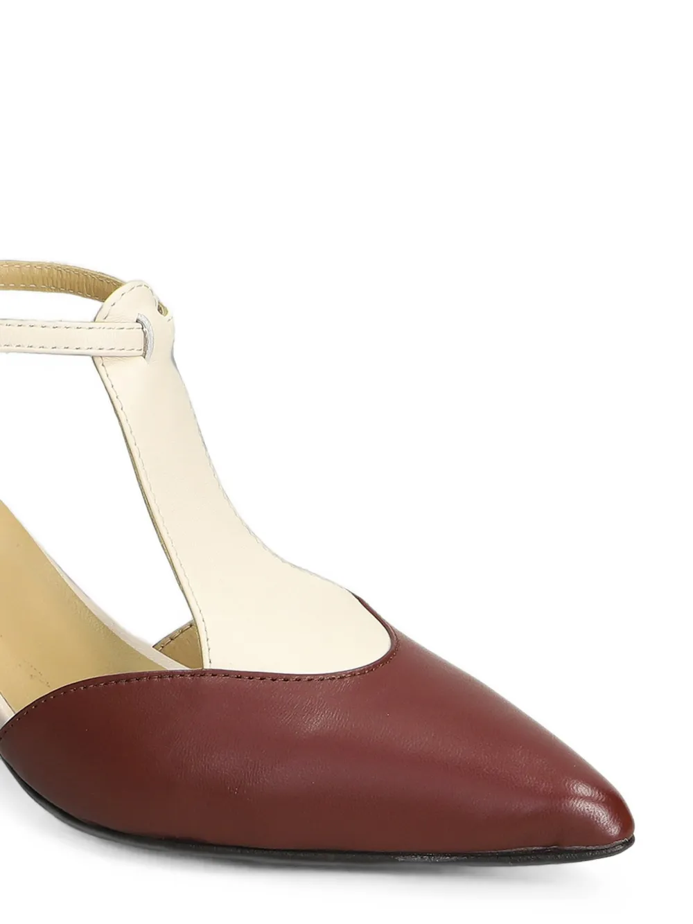 L Arianna T-bar pointed-toe pumps Bruin