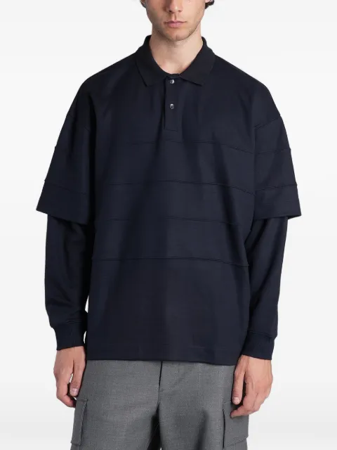 DARKPARK Zack layered-sleeve panelled polo shirt