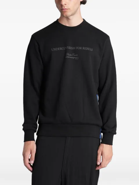 Undercover slogan-print zip-detail sweater