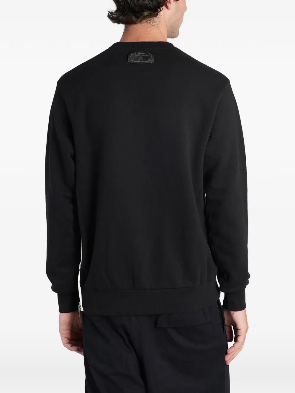 Undercover Trui met ritsdetail en tekst Zwart