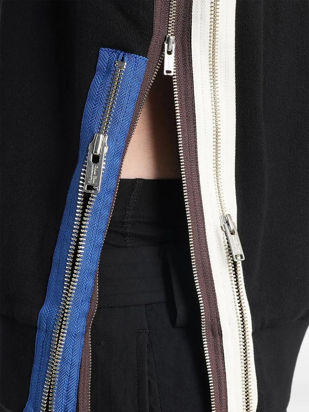 Undercover Trui met ritsdetail en tekst Zwart
