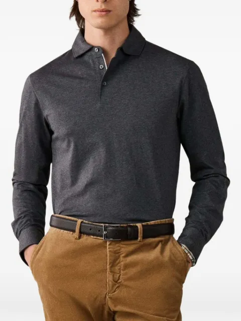 Hackett London long-sleeve cotton polo shirt