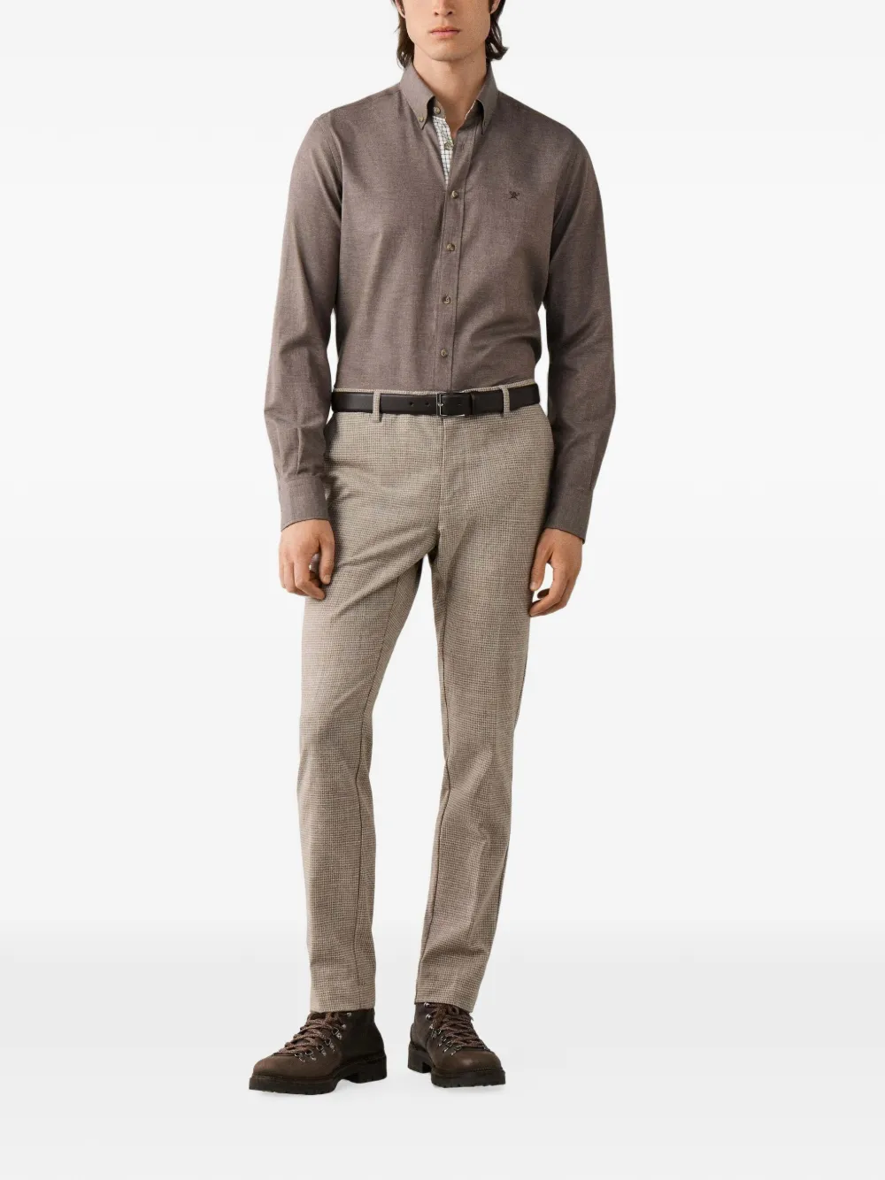 Hackett London Overhemd met Brompton-kraag Beige