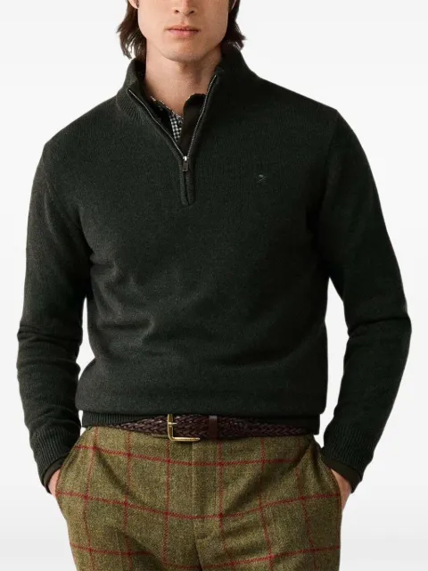 Hackett London quarter-zip wool sweater
